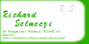 richard selmeczi business card